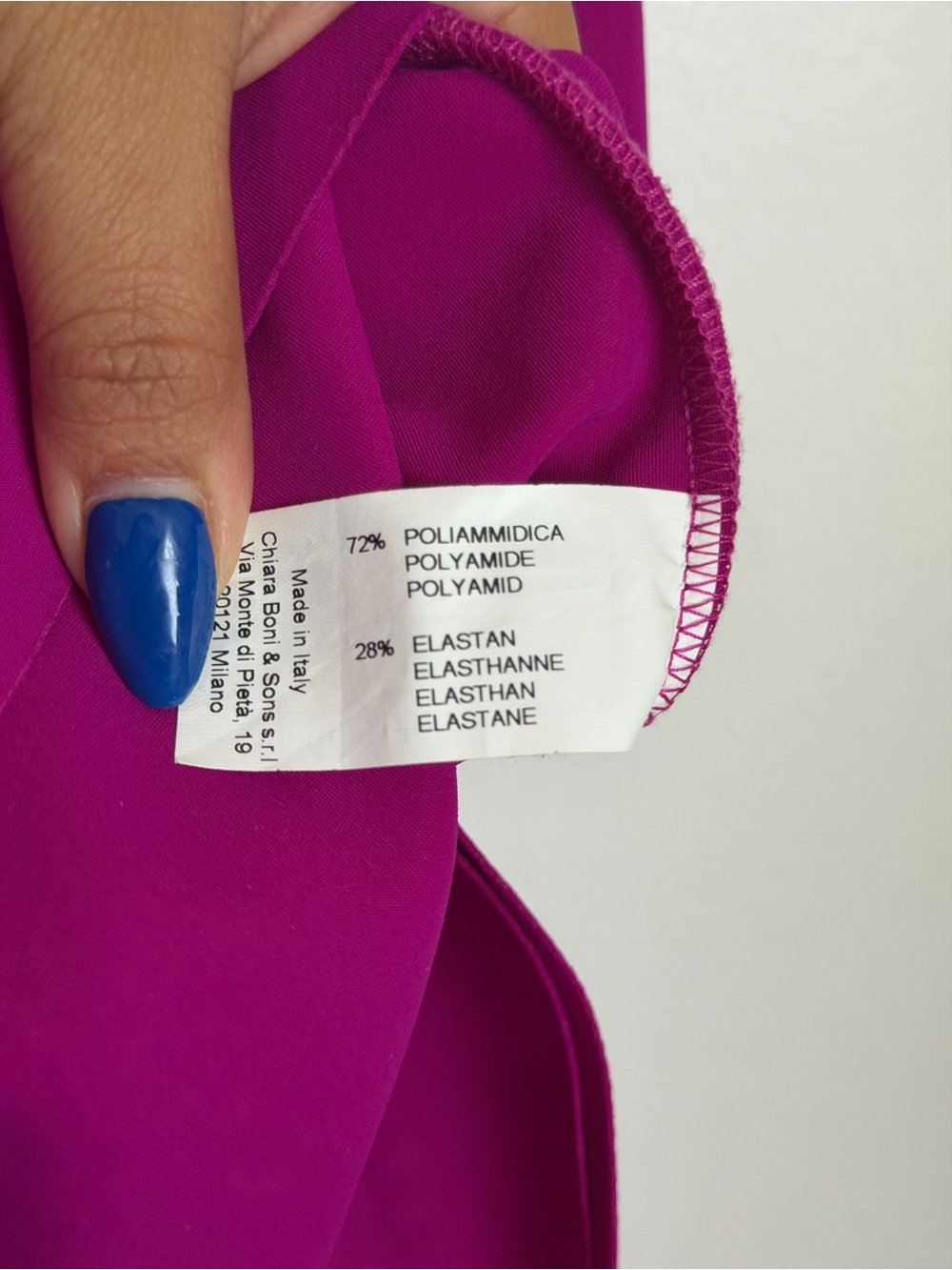 Chiara Boni La Petite Robe Kate Dress Boat Neck Midi Fuchsia Purple IT 46 US 10 - Picture 11 of 11